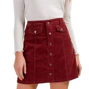 Mossimo Supply Co. Burgundy A-Line Skirt